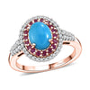 Sleeping Beauty Turquoise & Pink Sapphire