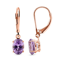 D'Joy Martha Rocha Kunzite Earrings in 18K Vermeil RG Over Sterling Silver 3.50 ctw