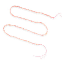 GCS Round Galilea Rose Quartz Beaded Strand (15.5 Inches) 17.40 ctw
