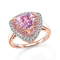 D'Joy Premium Martha Rocha Kunzite, Multi Gemstone Ring in 18K Vermeil RG Over Sterling Silver (Size 6.0) 3.85 ctw