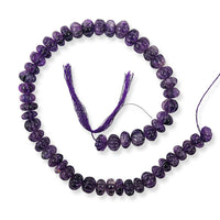 Flower Amethyst 160.00 ctw Beaded Strand Necklace 13 Inches