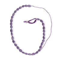 Oval Carved Amethyst Beaded Strand Necklace (13.5 Inches) 113.25 ctw