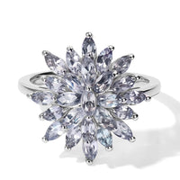 EverTrue Green Blue Tanzanite 2.20 ctw Cluster Ring in Platinum Bond (Size 6.0)