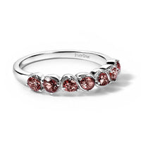 EverTrue Raspberry Zircon 1.75 ctw Band Ring in Platinum Bond (Size 10.0)