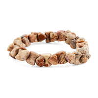Picture Jasper Assorted Shape Beaded Bracelet (8.0 In) 163.40 ctw