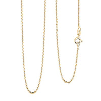 Italian Brillantina Chain Necklace in 14K Yellow Gold Over Sterling Silver (18 Inches) 4.30 Grams