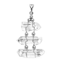 Clear Quartz Pendant Without Chain in Goldtone 100.40 ctw