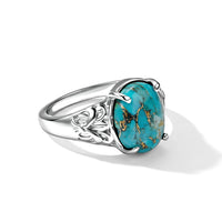 EverTrue Mojave Blue Turquoise 4.85 ctw Solitaire Ring in Stainless Steel (Size 8.0)