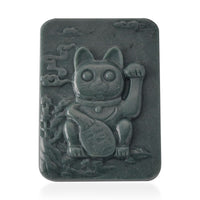 Natural Olmec Jade Lucky Cat Carved Decoration 150.00 ctw