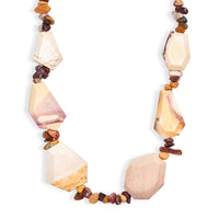 EverTrue Kennedy Range Mookaite Necklace (18 Inches) in Platinum Bond 345.00 ctw