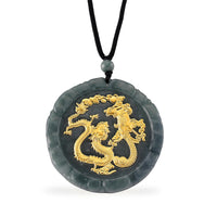 24K Yellow Gold Natural Olmec Jadeite Carved Necklace (28 Inches) 155.00 ctw