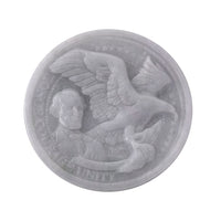 Natural Jade Flying Eagle with Liberty Carved Decoration 150.00 ctw