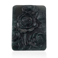 Natural Olmec Jadeite Carved Rose Bar (55x45mm) 135.00 ctw