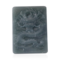 Natural Olmec Jadeite Carved Dragon Bar (55x45mm) 135.00 ctw