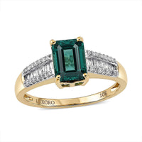 Luxoro 10K Yellow Gold AAA Santa Rosa Tourmaline, Diamond (I2) (0.24 cts) Ring (Size 9.0) 2.90 ctw