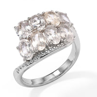 EverTrue Lab Created White Sapphire 4.75 ctw Ring in Stainless Steel (Size 10.0)
