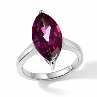 EverTrue Pure Pink Mystic Topaz 6.90 ctw Solitaire Ring in Stainless Steel (Size 10)