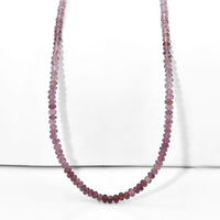 D''Joy Premium Lavender Spinel Beaded Necklace (18-20 Inches) in Rhodium Over Sterling Silver 45.00 ctw.