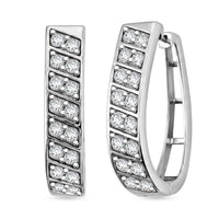 Luxuriant Lab Grown Diamond (VS) Hoop Earrings in Sterling Silver 1.60 ctw