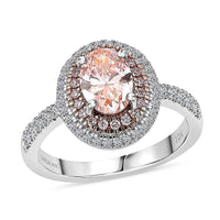 10K White Gold Luxuriant Lab Grown Pink Diamond (IR), Lab Grown Diamond (VS) Ring (Size 10.0) (Ships in 10-12 Days) 1.50 ctw