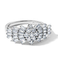 EverTrue Moissanite Cluster Ring in Platinum Bond (Size 10.0) 1.30 ctw