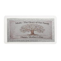 999 Fine Silver Mom - The Heart of Our Family Embossed Bar 500mg