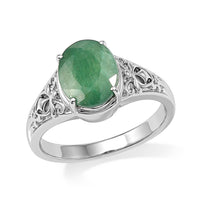 EverTrue Emerald (D) Solitaire Ring in Stainless Steel (Size 10.0) 3.75 ctw