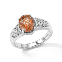 EverTrue Masai Sunstone Solitaire Ring in Stainless Steel (Size 10.0) 1.50 ctw