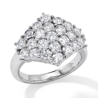 EverTrue Moissanite 2.40 ctw Ring in Stainless Steel (Size 6.0)
