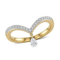 Luxuriant Lab Grown Diamond (E-F, VS) Ring in 18K Vermeil YG Over Sterling Silver (Size 10.0) 0.25 ctw