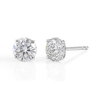 10K Yellow Gold Moissanite (Rnd 5.5mm) Stud Earrings 1.10 ctw