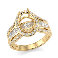 14K Yellow Gold Luxuriant Lab Grown Diamond (E-F, VS) Ring (Size 9.0) (6.25 g) 1.30 ctw