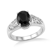 EverTrue Midnight Sapphire Solitaire Ring in Stainless Steel (Size 10.0) 2.50 ctw