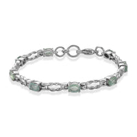 EverTrue Green Kyanite 5.00 ctw Bracelet in Stainless Steel (6.50 In)