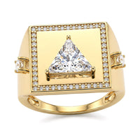 D'Joy Moissanite Ring in 18K Vermeil YG Over Sterling Silver (Size 10.0) 3.80 ctw