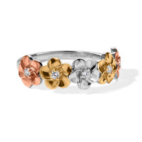 Luxuriant Lab Grown Diamond (G-H, SI) Ring in 18K Vermeil YRG and Rhodium Over Sterling Silver (Size 10.0) 0.13 ctw