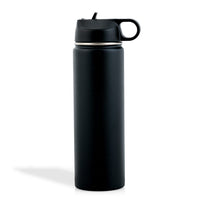 Closeout The Memory Company Black Double Wall Stainless Steel Water Bottle 22oz