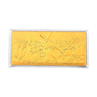 24K Yellow Gold Walk in Faith Carry His Strength Embossed Sheet (155x75mm) 100mg