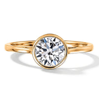 Luxuriant Lab Grown Diamond (SI-VS-G) Ring in 14K YG Over Sterling Silver (Size 6.0) 1.10 ctw