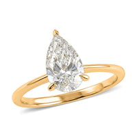Luxuriant Lab Grown Diamond SI 1.60 ctw Solitaire Ring in 14K YG Over Sterling Silver