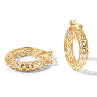 EverTrue Bronzella Hoop Earrings in 18K Yellow Gold Plated Bronze