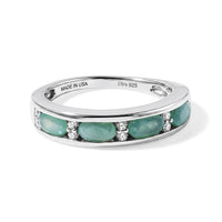 D'Joy Grandidierite, White Zircon Ring in Rhodium Over Sterling Silver (Size 10.0) 1.10 ctw