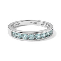 D''Joy Lagoon Apatite 0.50 ctw Ring in Rhodium Over Sterling Silver (Size 10.0)