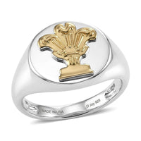 D'Joy Rhodium Over Sterling Silver Ring (Size 10.0) (4.95 g)