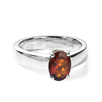 D'Joy Cherry Citrine 1.15 ctw Ring in Rhodium Over Sterling Silver (Size 8.0)