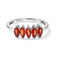 D'Joy Red Sapphire 1.25 ctw Ring in Rhodium Over Sterling Silver (Size 9.0)