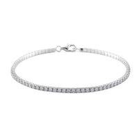 D'Joy Moissanite Tennis Bracelet in Rhodium Over Sterling Silver (6.50 In) 2.25 ctw