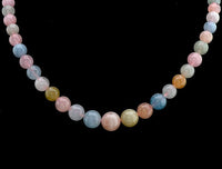 D''Joy Premium Multi Beryl Beaded Necklace (20 Inches) in Rhodium Over Sterling Silver 280.00 ctw