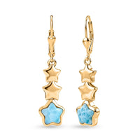 GP Larimar Fancy Earrings in 18K Vermeil YG Over Sterling Silver 4.20 ctw