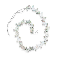 Grey Mother Of Pearl Bunny Shape Beaded Necklace (16 Inches)